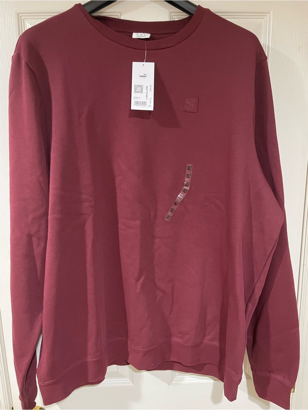Puma Men's Big & Tall 3XLT Crewneck Sweatshirt in Maroon NWT